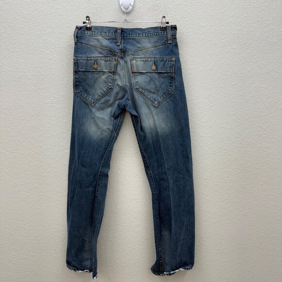 Levis Engineered Distressed Denim Cotton Blue Jeans Pants Mens size 30x32 - Picture 8 of 10